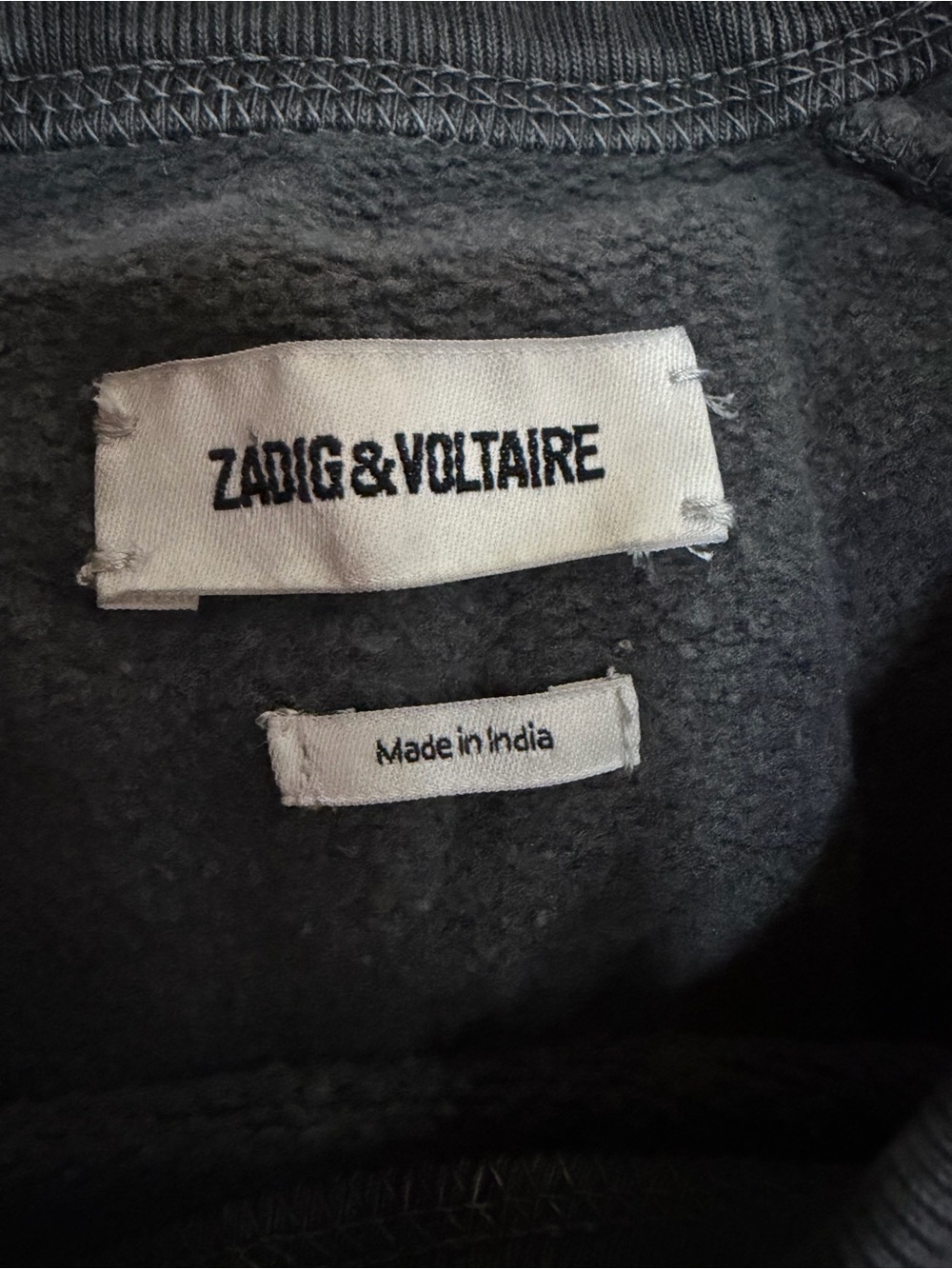 Zadig & Voltaire James
Overdyed Sweatshirt Charcoal
Gray Size XS (fits xxs) - Picture 3 of 4